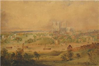 Extensive Prospective View of York with the Minster - John Storey