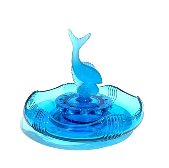 FLOAT | An Art Deco Blue Art Glass Float Bowl | MutualArt