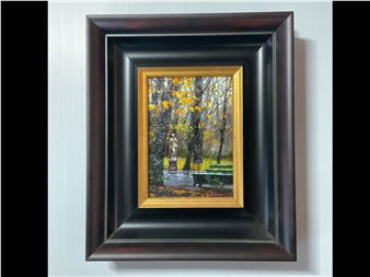 Encased in a wood and black-painted double frame - Viktor Nikolaev