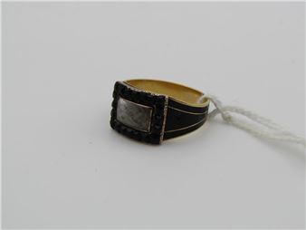 GEORGIAN  MOURNING RING ANN EVANS, DIED MAY - Ann Evans