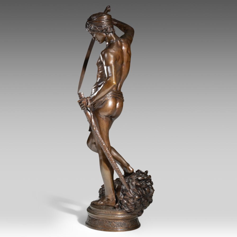 Marius-Jean-Antonin Mercié | David Vainqueur de Goliath | MutualArt