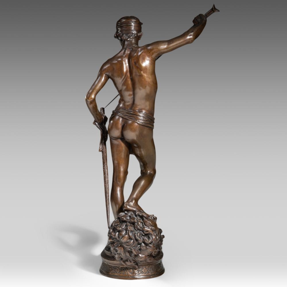 Marius-Jean-Antonin Mercié | David Vainqueur de Goliath | MutualArt