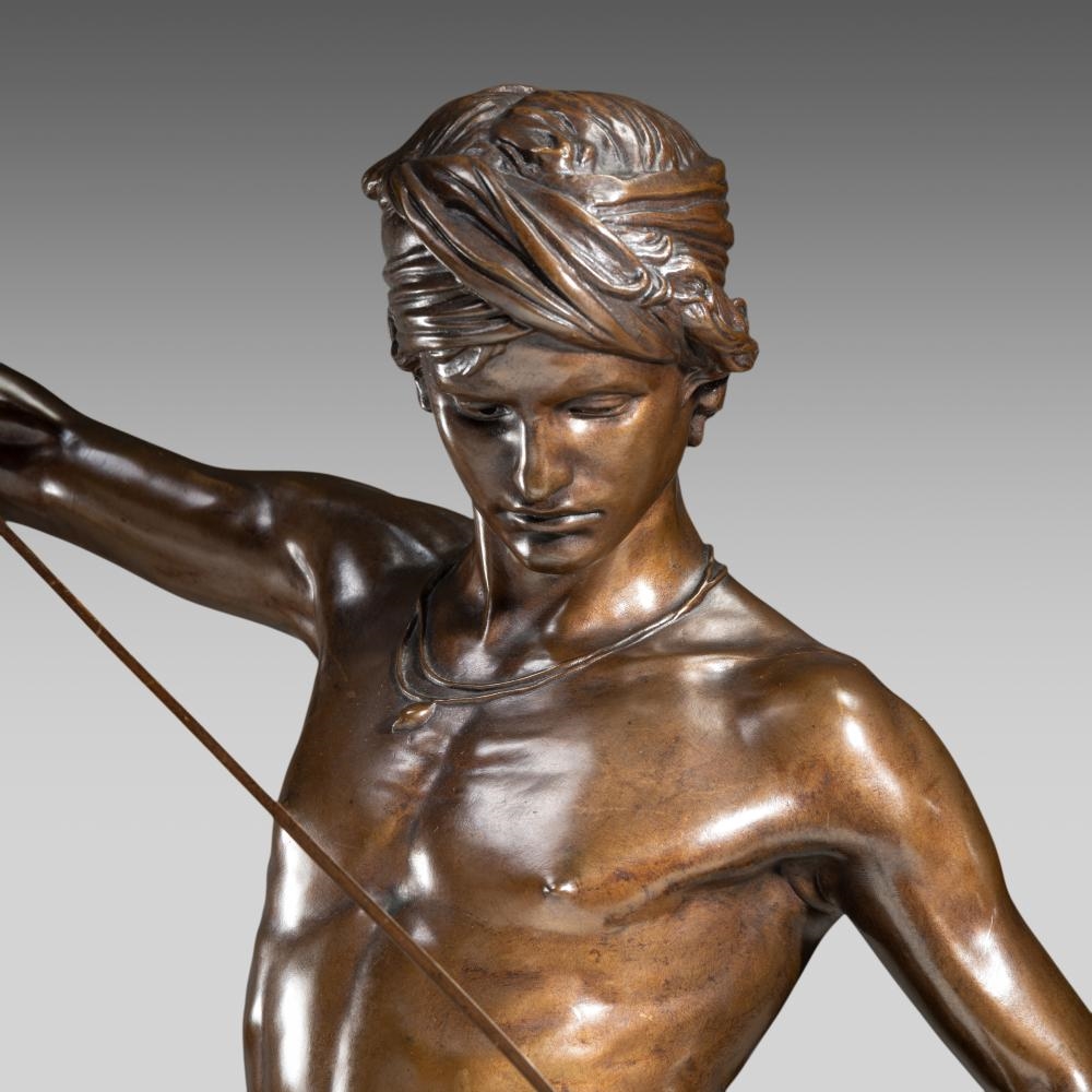 Marius-Jean-Antonin Mercié | David Vainqueur de Goliath | MutualArt