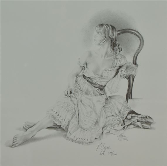 Kay Boyce | a pair of limited edition monochrome print Louisa I and ...