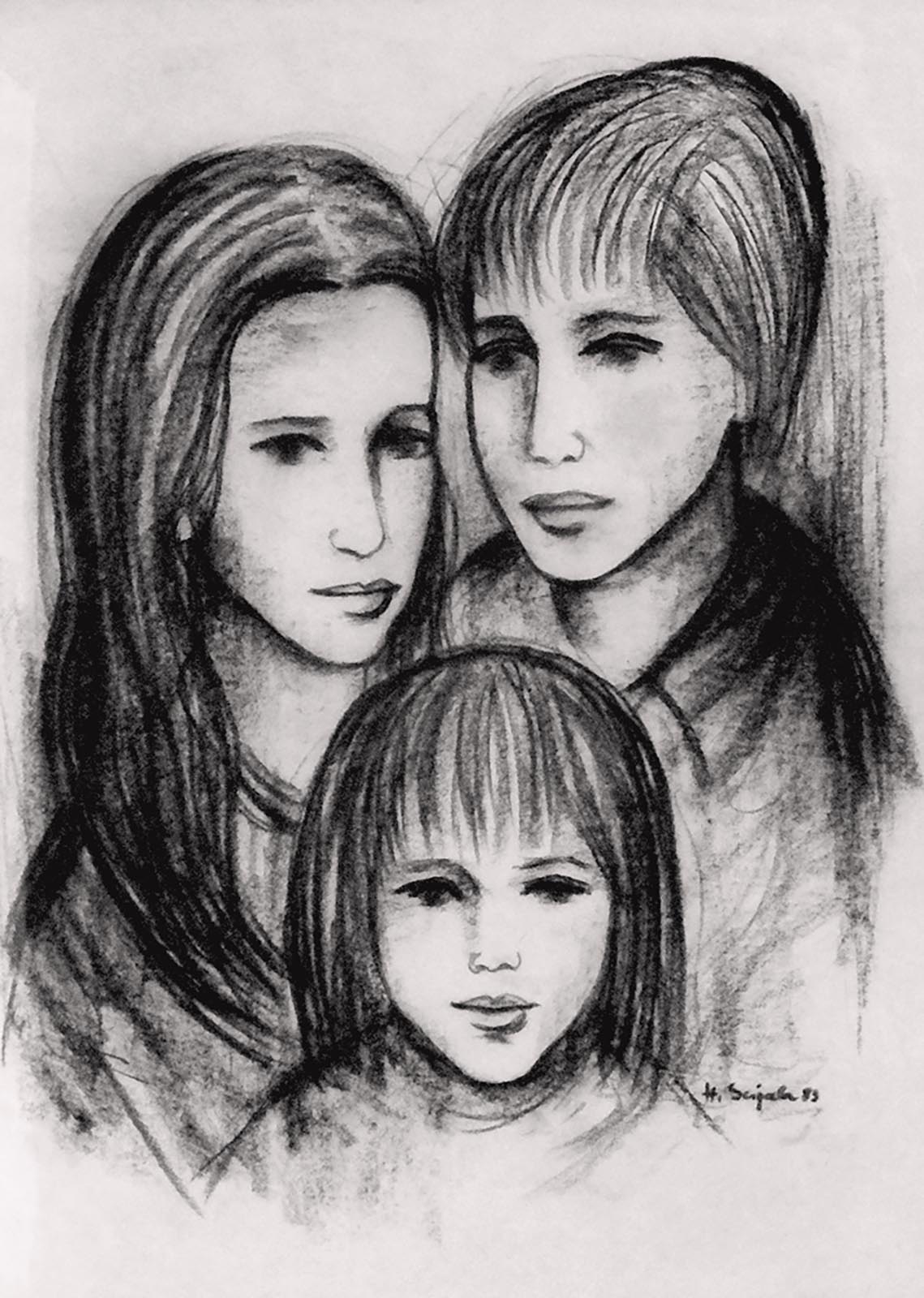 Artwork by Helena Scigala, Mädchen, Made of drawing