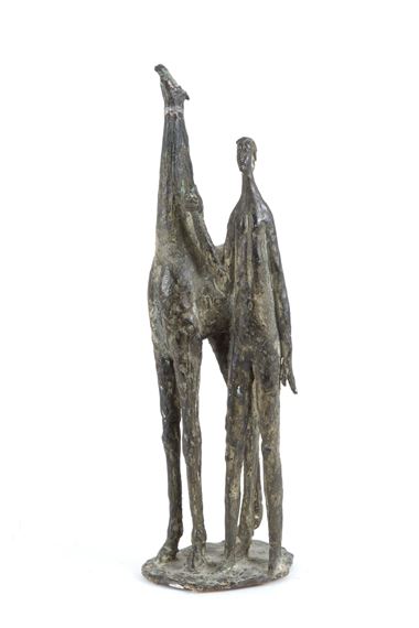 Woman with horse - Virgino Pessina