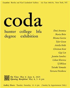 BFA Degree Exhibition: coda - Bertha & Karl Leubsdorf Art Gallery