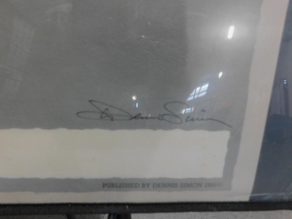 Artwork by Dennis Simon, Vintage Motorcycle Rally, Made of color printed on paper