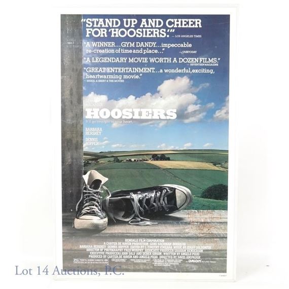 Brad Long Hoosiers 1 Sheet Movie Poster Brad Long Signed 1986 