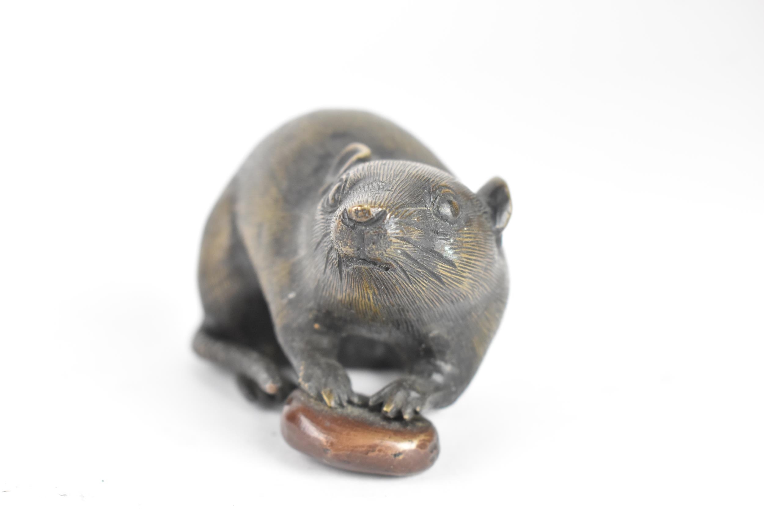 Okimono | Two Japanese Meiji period bronze Okimono of Rats | MutualArt