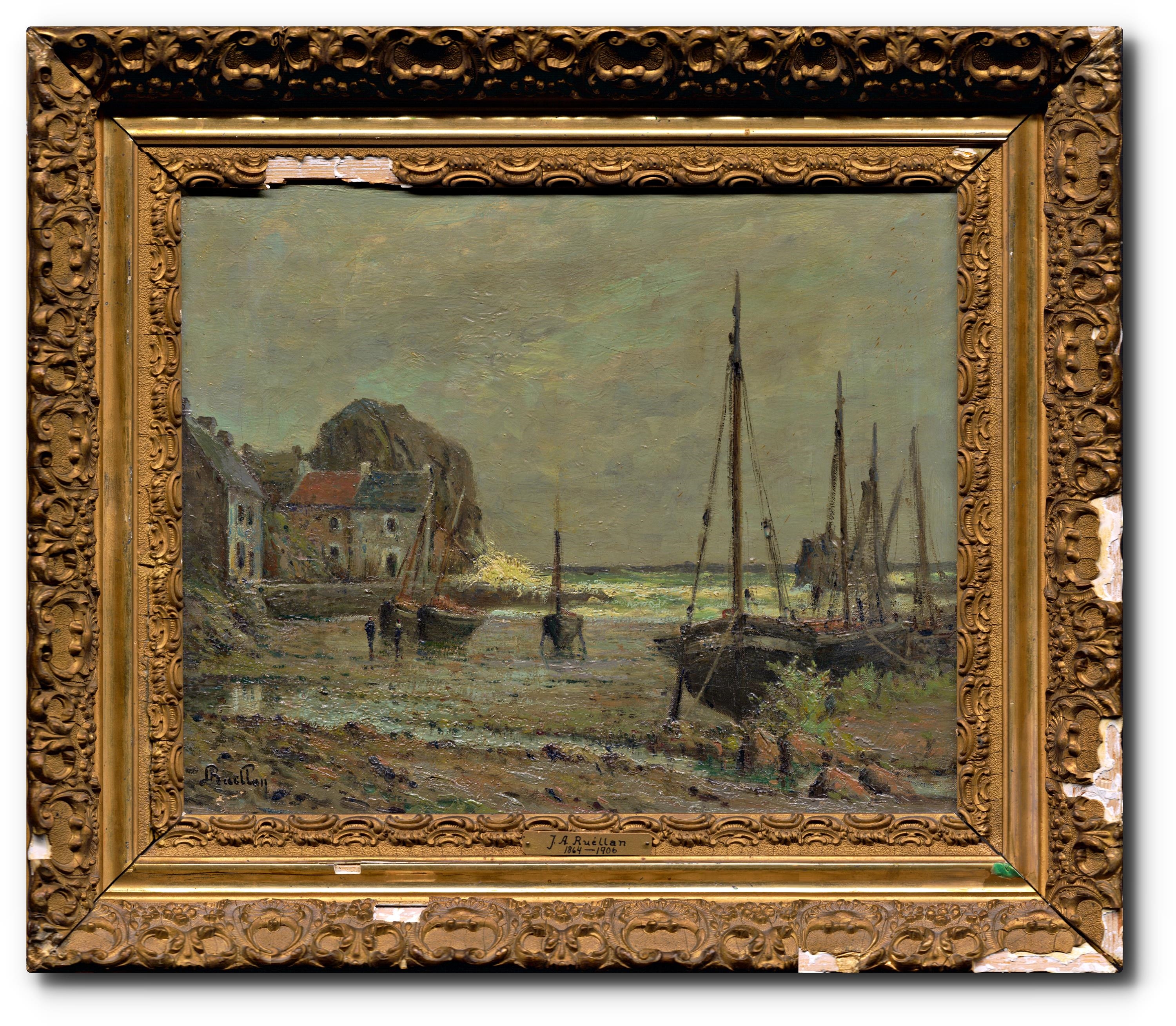 Artwork by Joseph-alexandre Ruellan, 133. Rybářské loďky