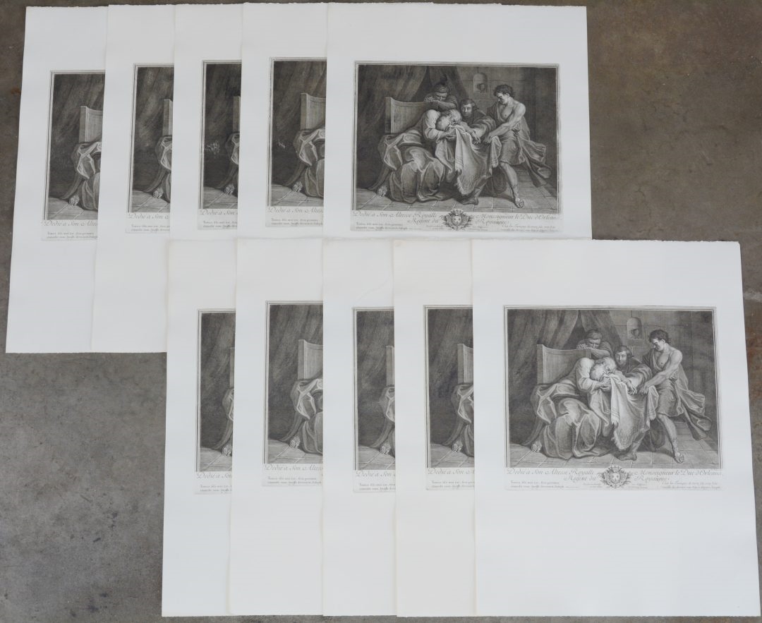 Artwork by Charles Coypel, “C’est la Tunique de mon fils, une bête cruelle la dévoré, une bête a devoré Joseph”, Made of engravings