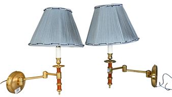 Pair of Christopher Norman Swing Arm Wall Sconces - Christopher Norman