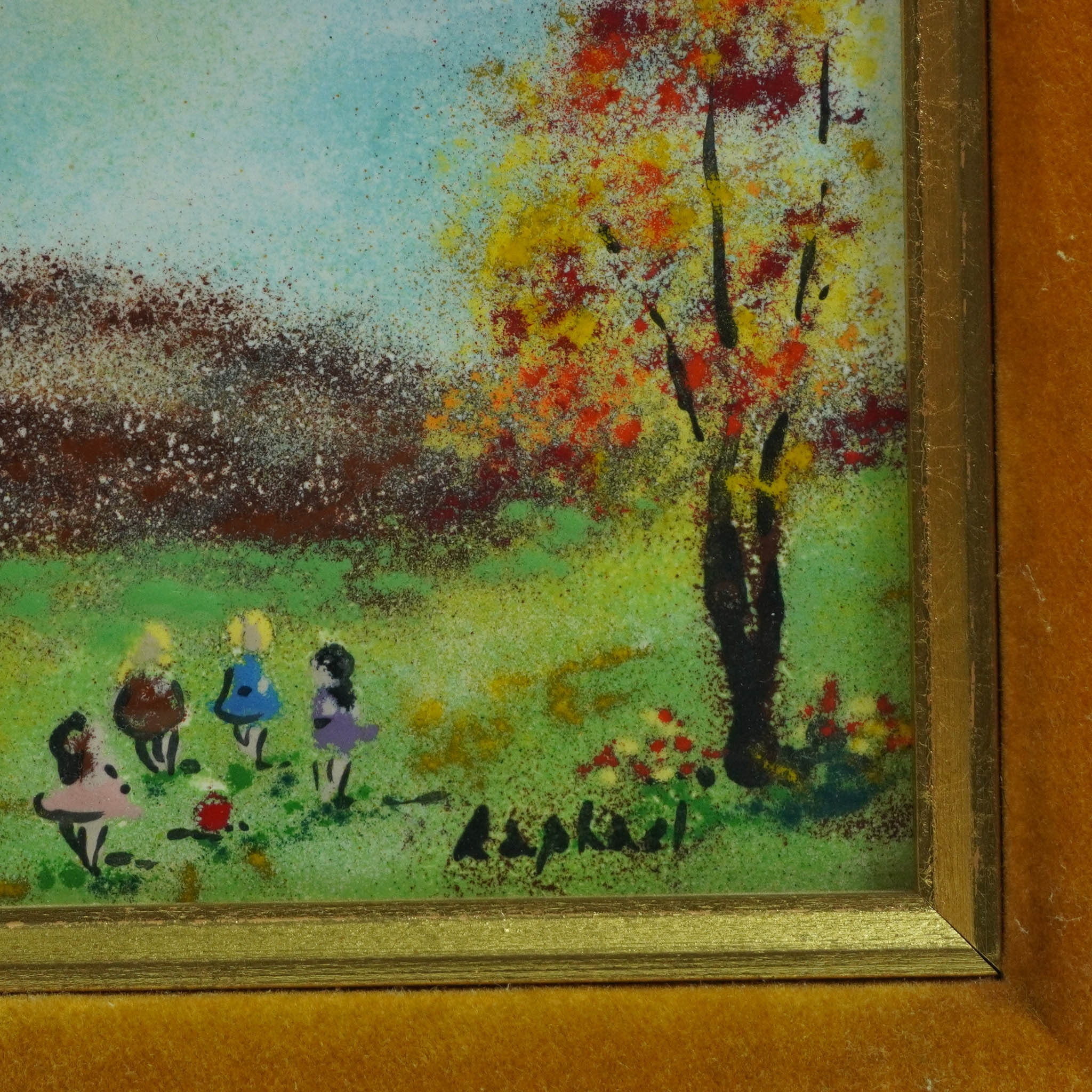 Raphael Esterida | Raphael Esterida Enamel on Copper Painting, Signed ...