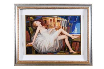 DIPINTO DONNA IN PAESAGGIO DI PASQUALE PICAZIO - Pasquale Picazio