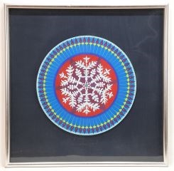 Artwork by Madeline Shields, Snowflake Mandala", Made of Gouache
