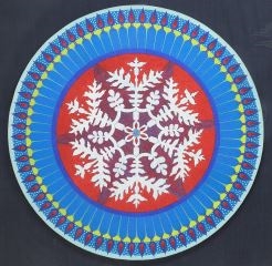 Artwork by Madeline Shields, Snowflake Mandala", Made of Gouache