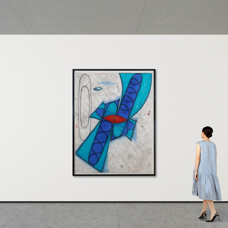 Artwork by John Newman, Untitled (Abstract Form), Made of oil, pastel and pencil on paper