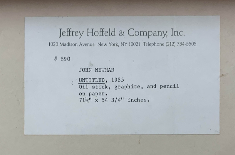 Artwork by John Newman, Untitled (Abstract Form), Made of oil, pastel and pencil on paper