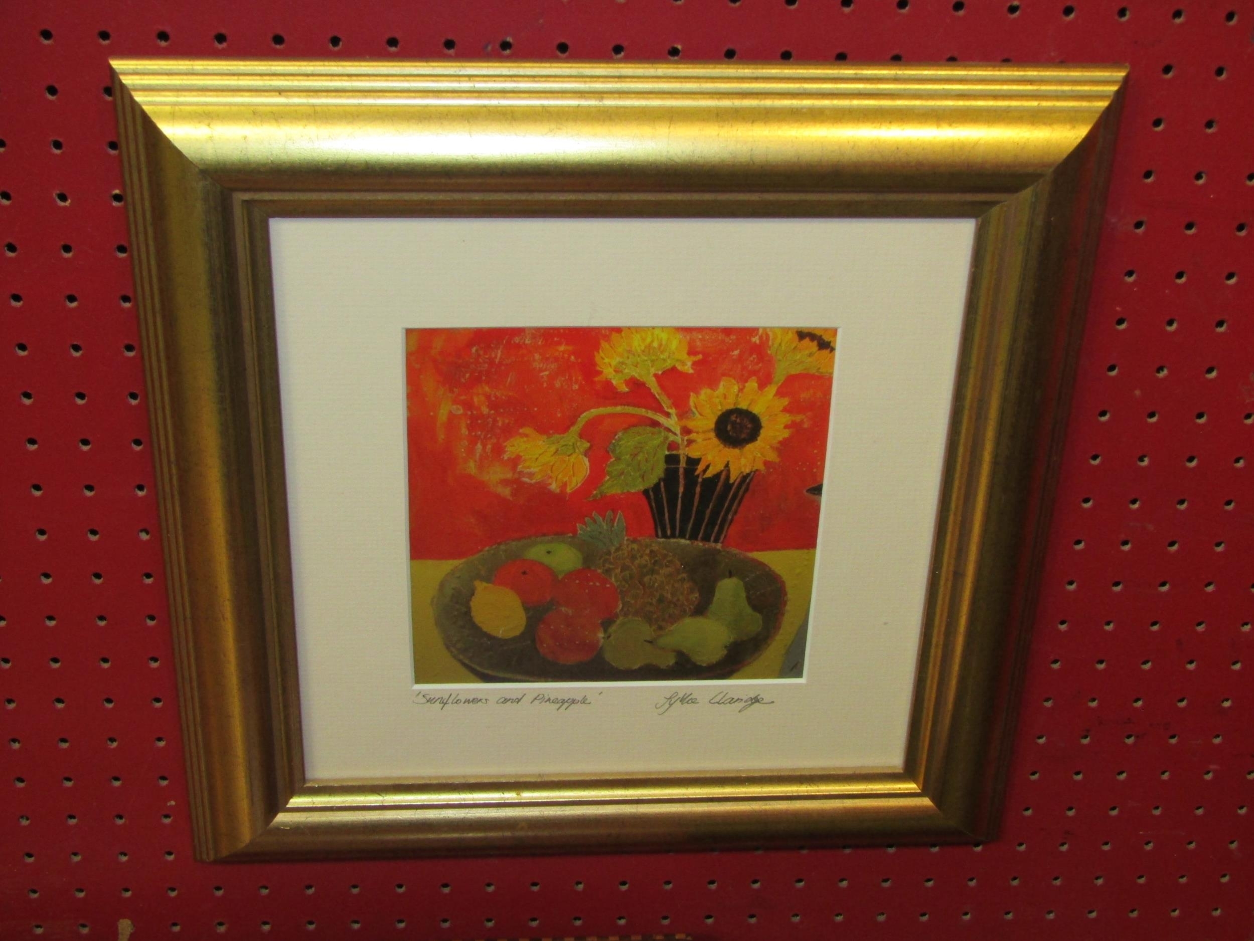 Artwork by Sylke Claridge, Sunflowers and Pineapple, Made of Glazed