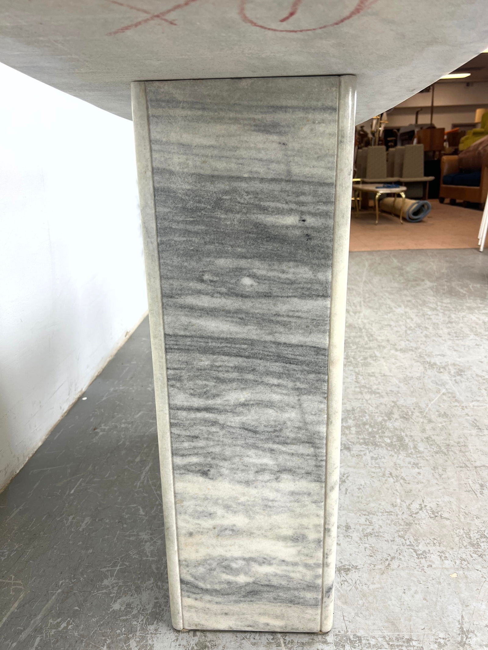 MANUAL | Marble Modernist Console Hall Table. Rectangular Column ...