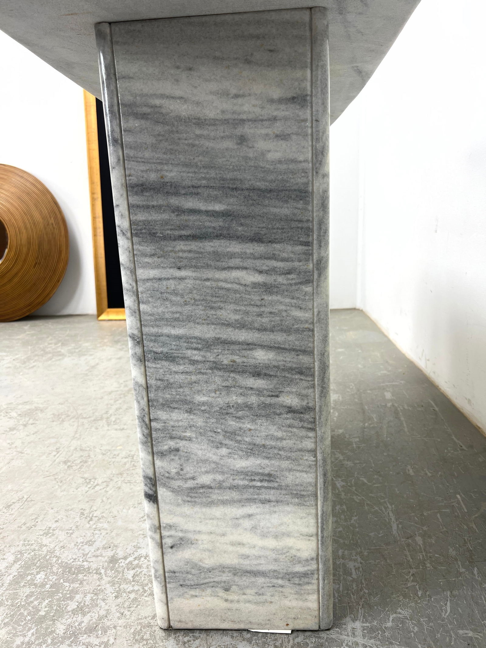 MANUAL | Marble Modernist Console Hall Table. Rectangular Column ...