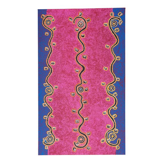 JANGANPA JUKURRPA (NATIVE POSSUM DREAMING) by Paddy Japaljarri Stewart, Painted in 2004