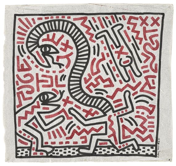 Keith Haring | Untitled (Snake) (1983) | MutualArt