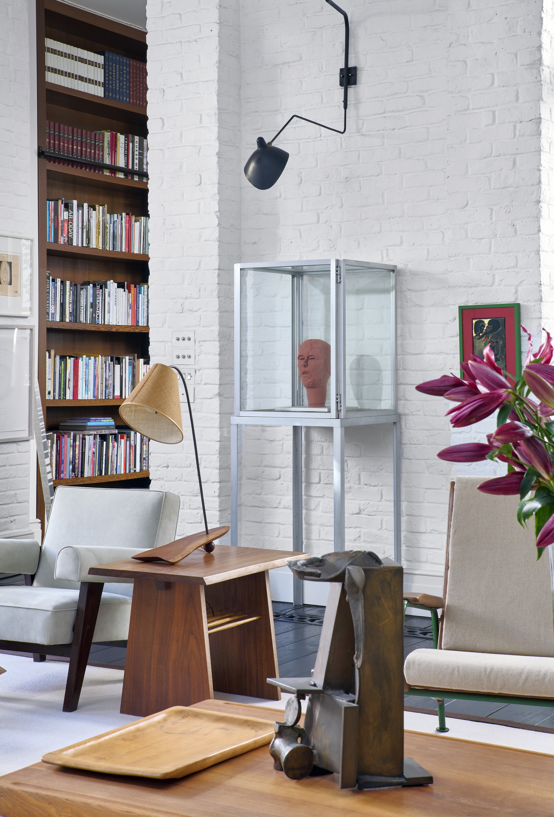 Artwork by Louise Bourgeois, Untitled, Made of fabric, aluminum, steel, wood and glass