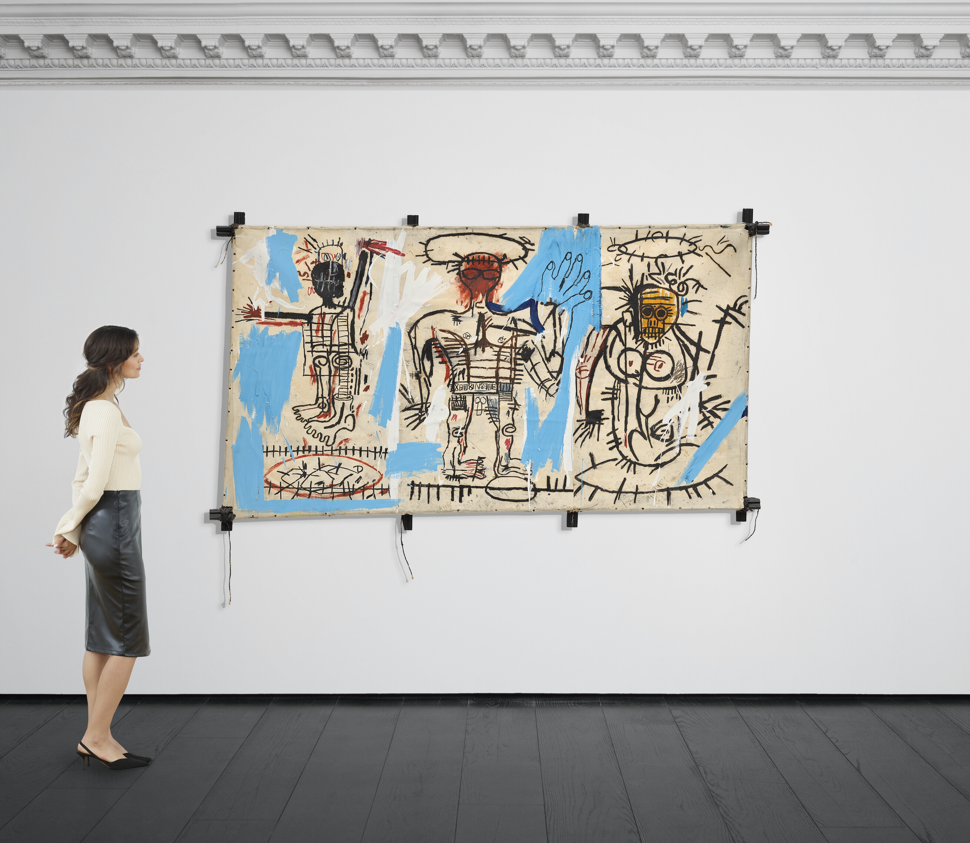 Artwork by Jean-Michel Basquiat, Baby Boom, Made of acrylic, oilstick and paper collage on canvas