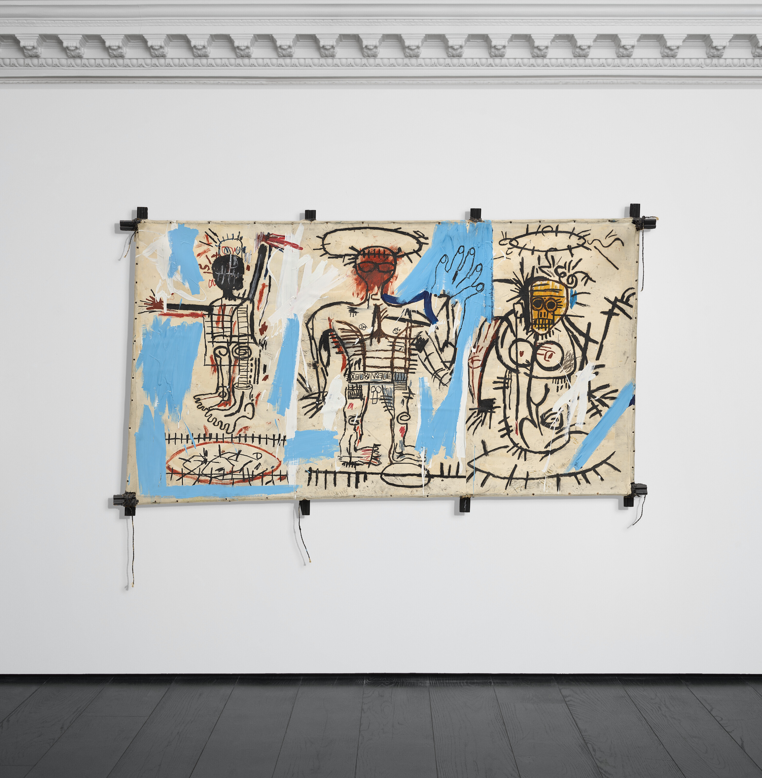 Artwork by Jean-Michel Basquiat, Baby Boom, Made of acrylic, oilstick and paper collage on canvas