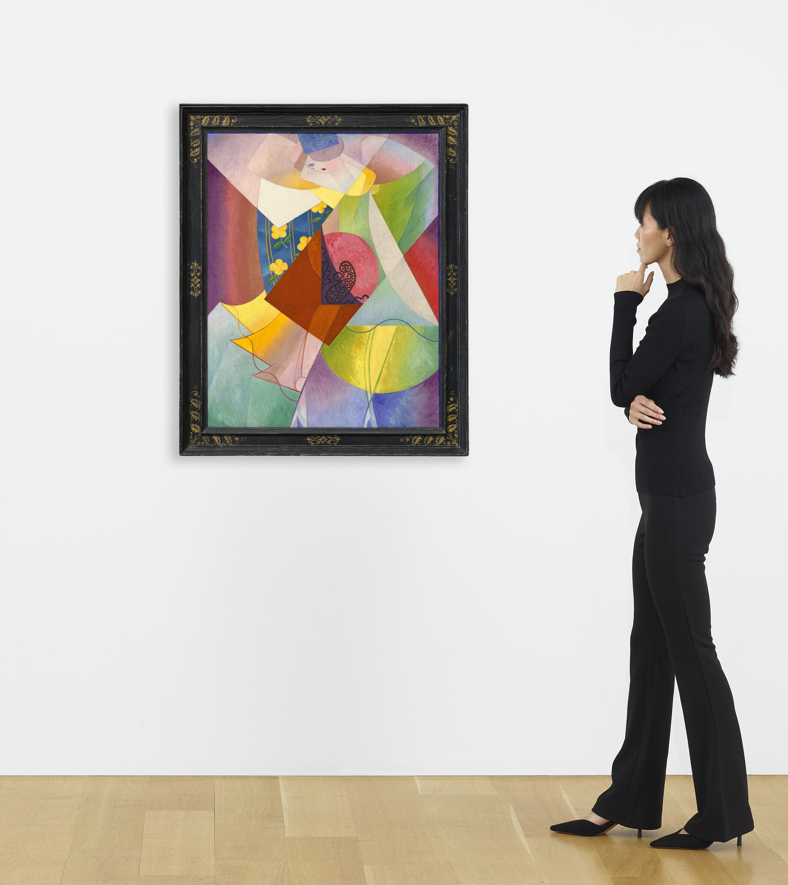 Artwork by Gino Severini, Danseuse, Made of oil and sequins on canvas