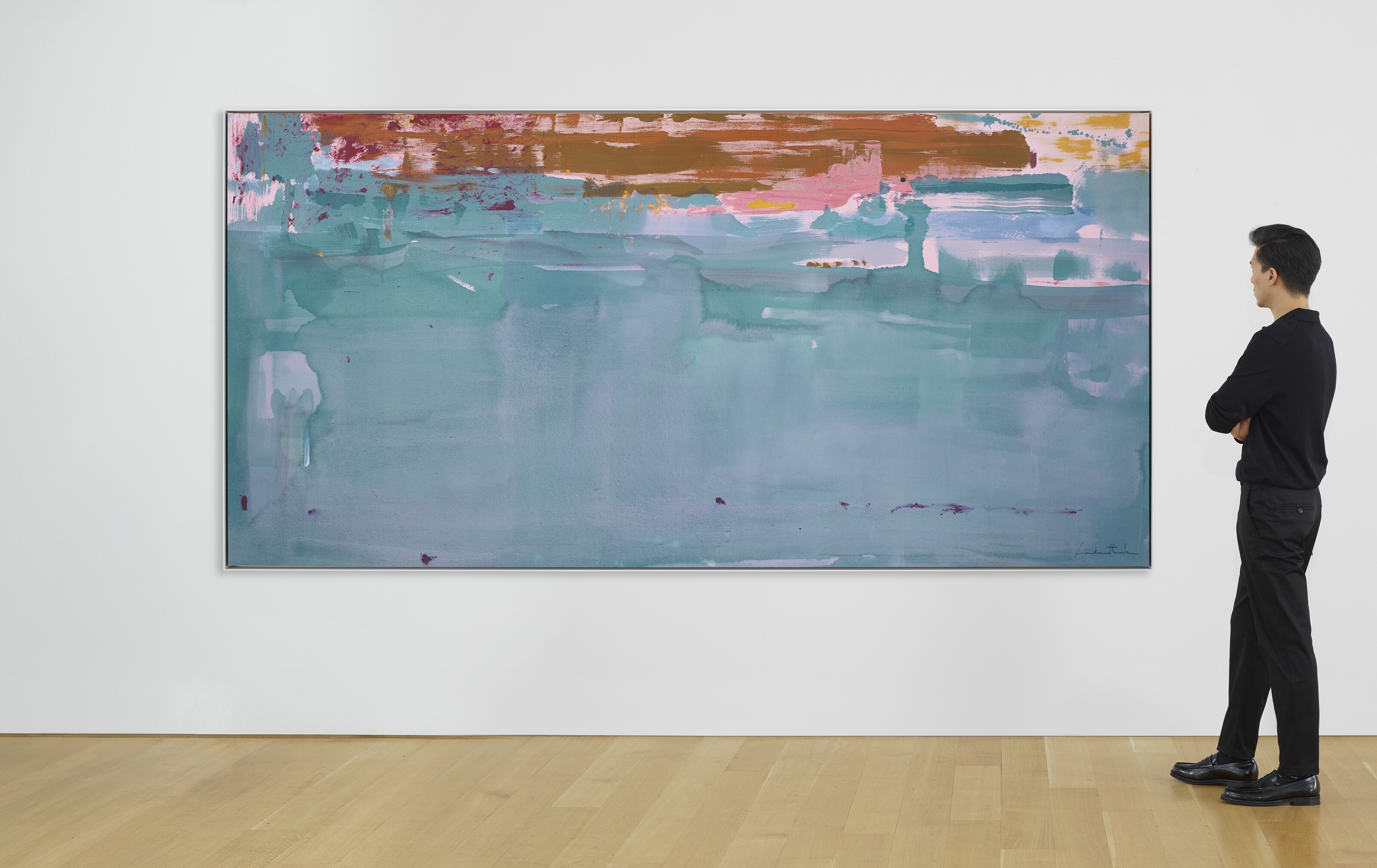 Artwork by Helen Frankenthaler, Basin, Made of acrylic on canvas