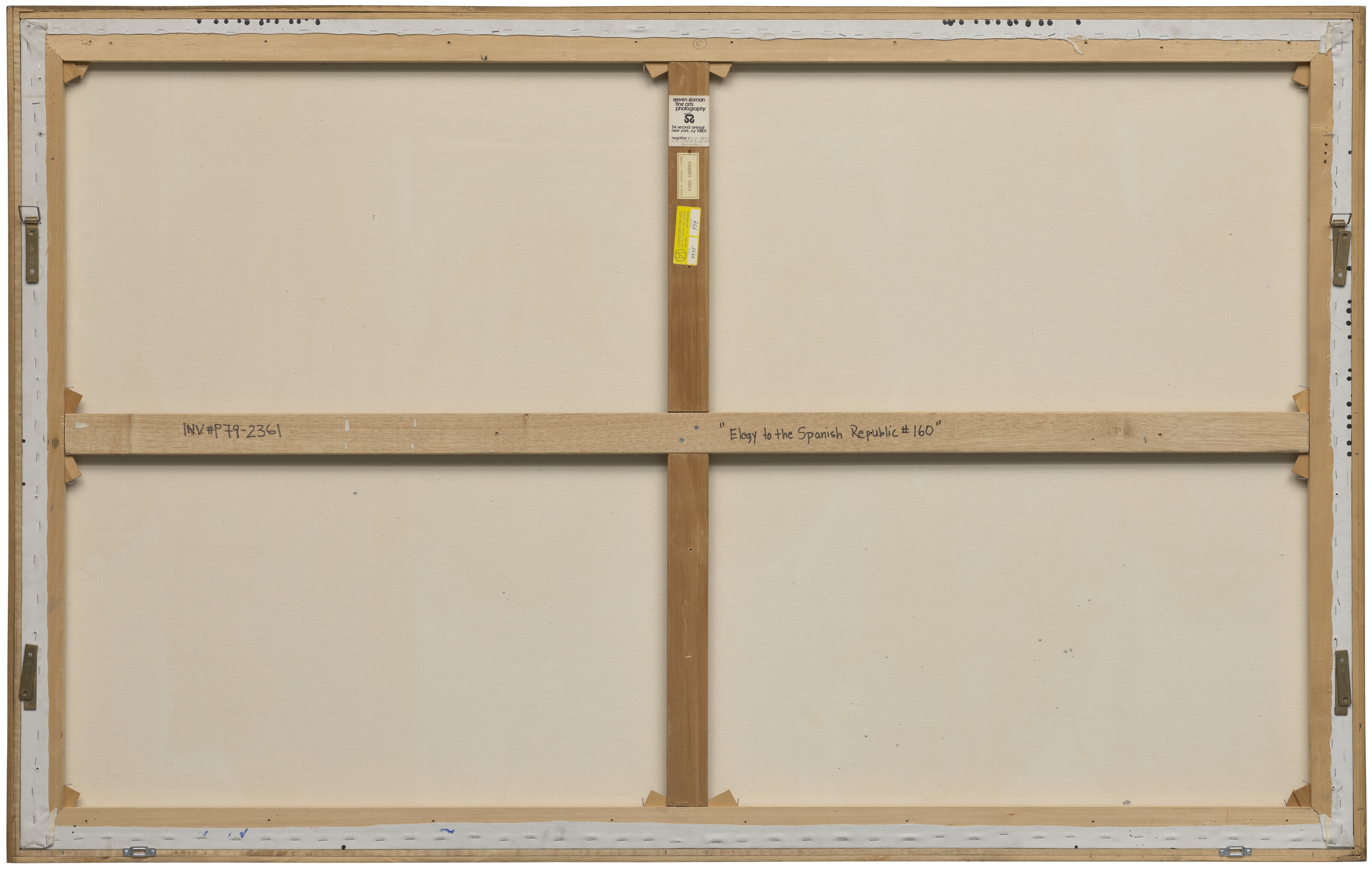 Artwork by Robert Motherwell, Elegy to the Spanish Republic No. 160, Made of acrylic and charcoal on canvas