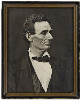 /GEORGE B. AYRES (1829-1905) Portrait of Abraham Lincoln. June 3, 1860; - Alexander Hesler