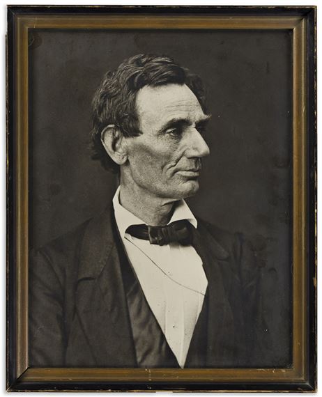 /GEORGE B. AYRES (1829-1905) Portrait of Abraham Lincoln. June 3, 1860; - Alexander Hesler