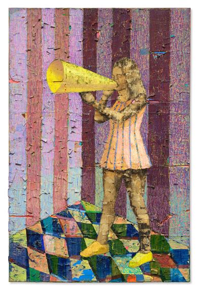 Yellow Horn by Derek Fordjour, Executed in 2017