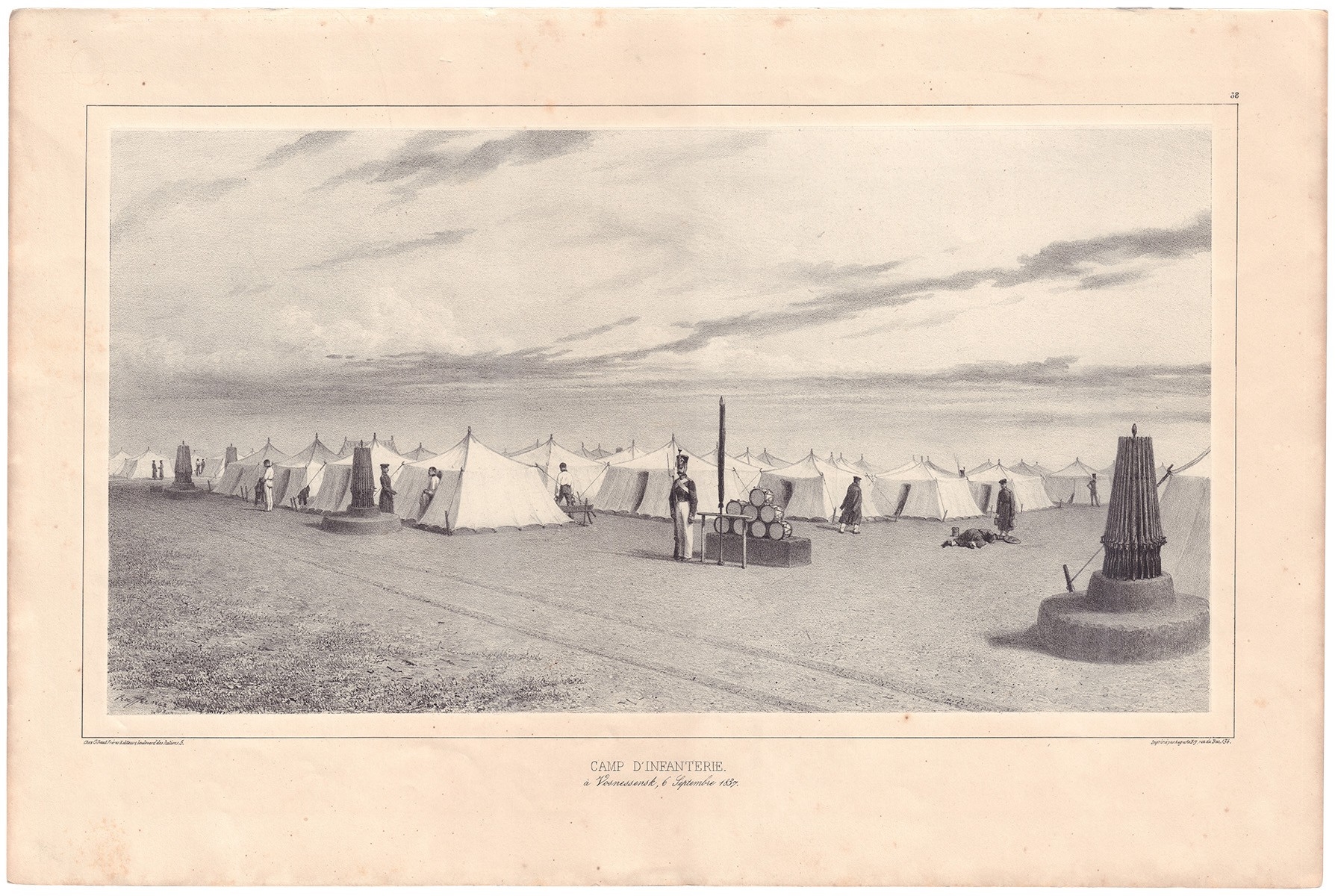 Denis Auguste Marie Raffet | Infantry Camp (1838 - 1848) | MutualArt