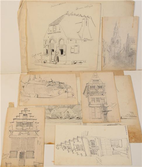 Collectie van vijfentwintig studietekeningen - Willem de Haas Hemken