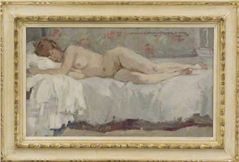 Liggend naakt - Hessel de Boer