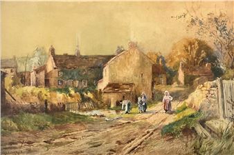 A Village Walk with Ladies and Children - Adelaide L. Haslegrave