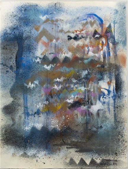 Colorful abstraction - 1985 by Caroline Bussières, 1985