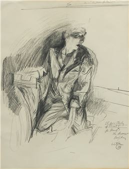 First Posed Study for Janet C.: Panel #1, the Dreamt Prophecy - Jerome Witkin