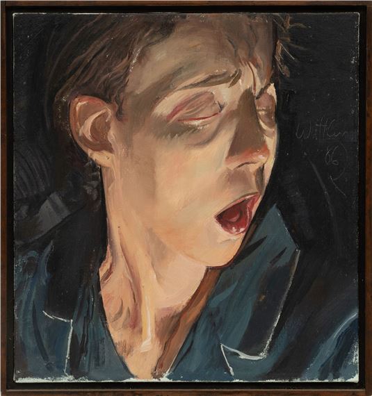 Janet Carney Posing for Panel #1 - Jerome Witkin