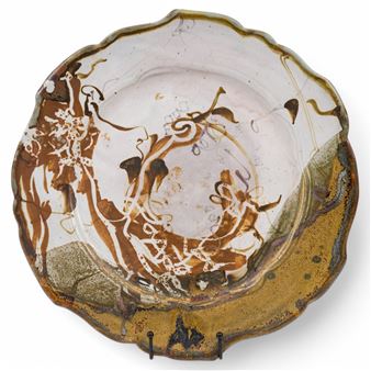 John Glick (Michigan, 1938-2017) Studio Pottery Platters & Boxes, Ca. 2000 Dia. 16.5" 4 PCS - John Glick