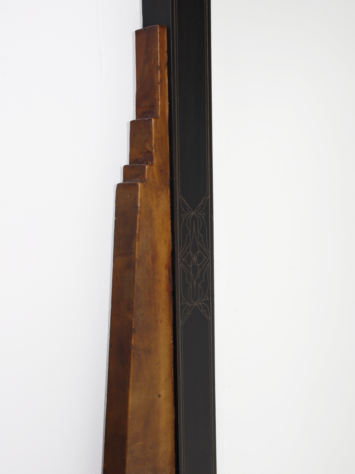 Artwork by Eugenio Quarti, Neo-Orientalist mirror, Made of Wood, ebonized wood, mother of pearl, metal and mirror