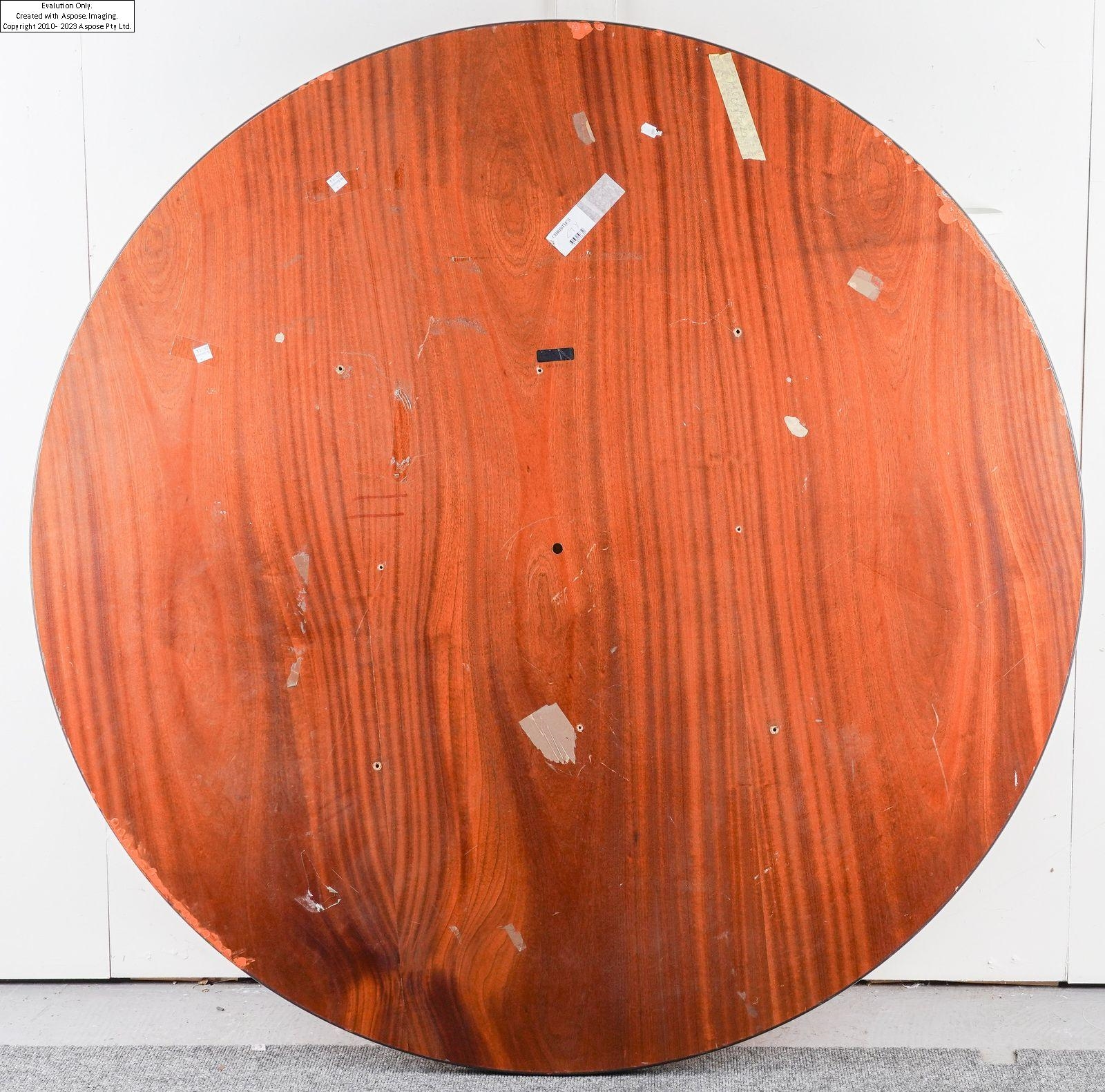 Artwork by Damien Roach, Palm trees  on a table top diameter, Made of mixed media