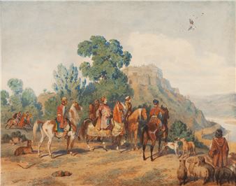 Polowanie z sokołem&quot; (Polowanie Jana III Sobieskiego z sokołem - Artur Grottger