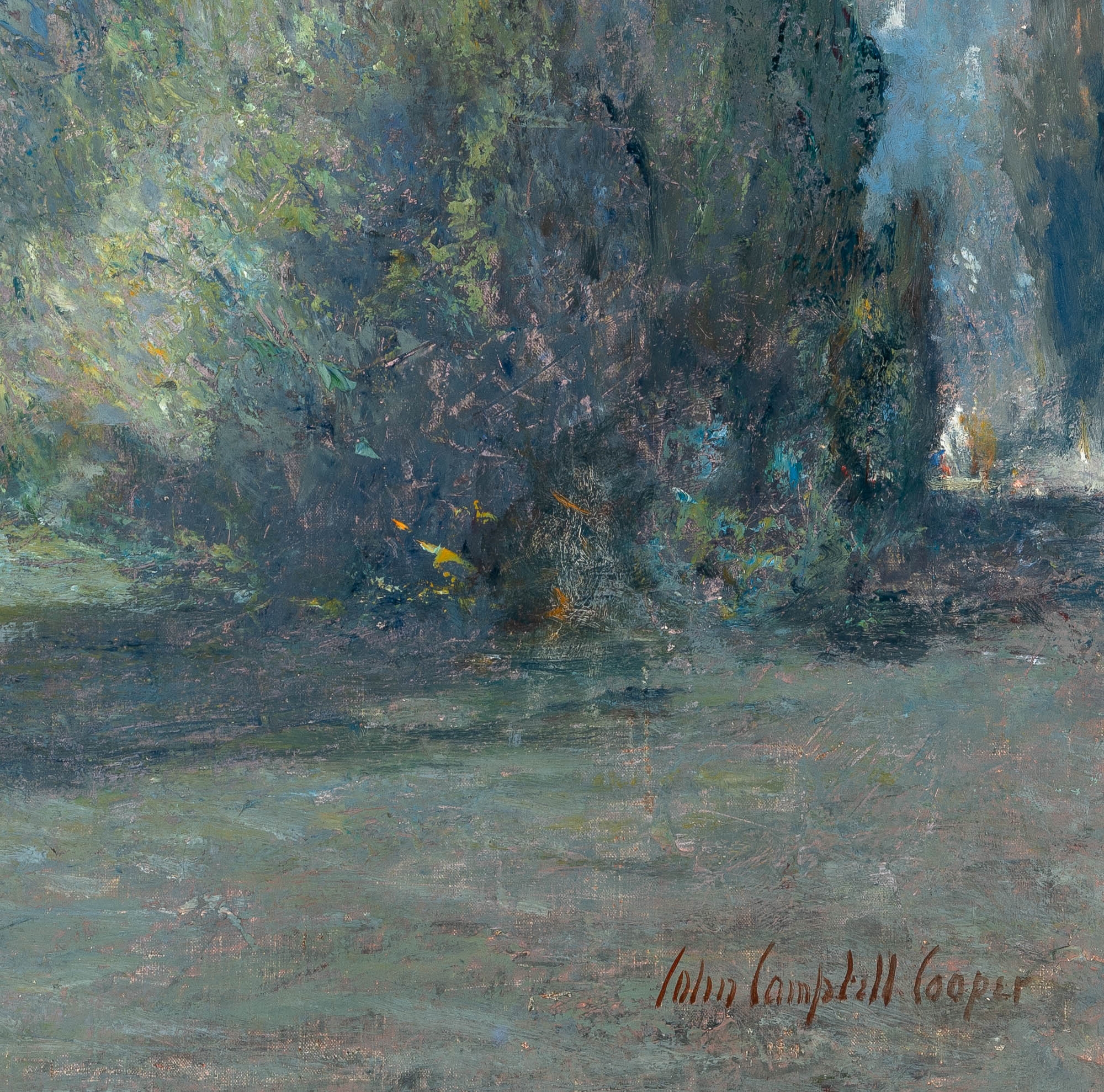 Artwork by Colin Campbell Cooper, The Taj Mahal, Moonlight, Made of Oil on canvas