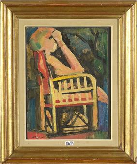 Femme dans un fauteuil - Jean Oosterlynck